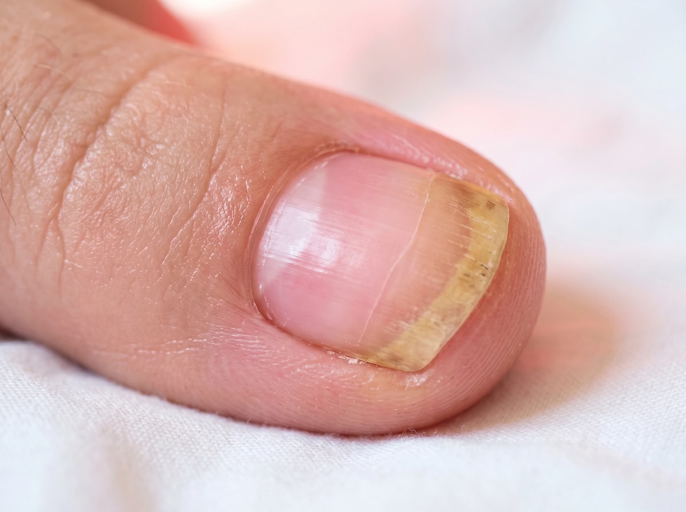 Gesunder Nagel wächst vom Nagelbett nach