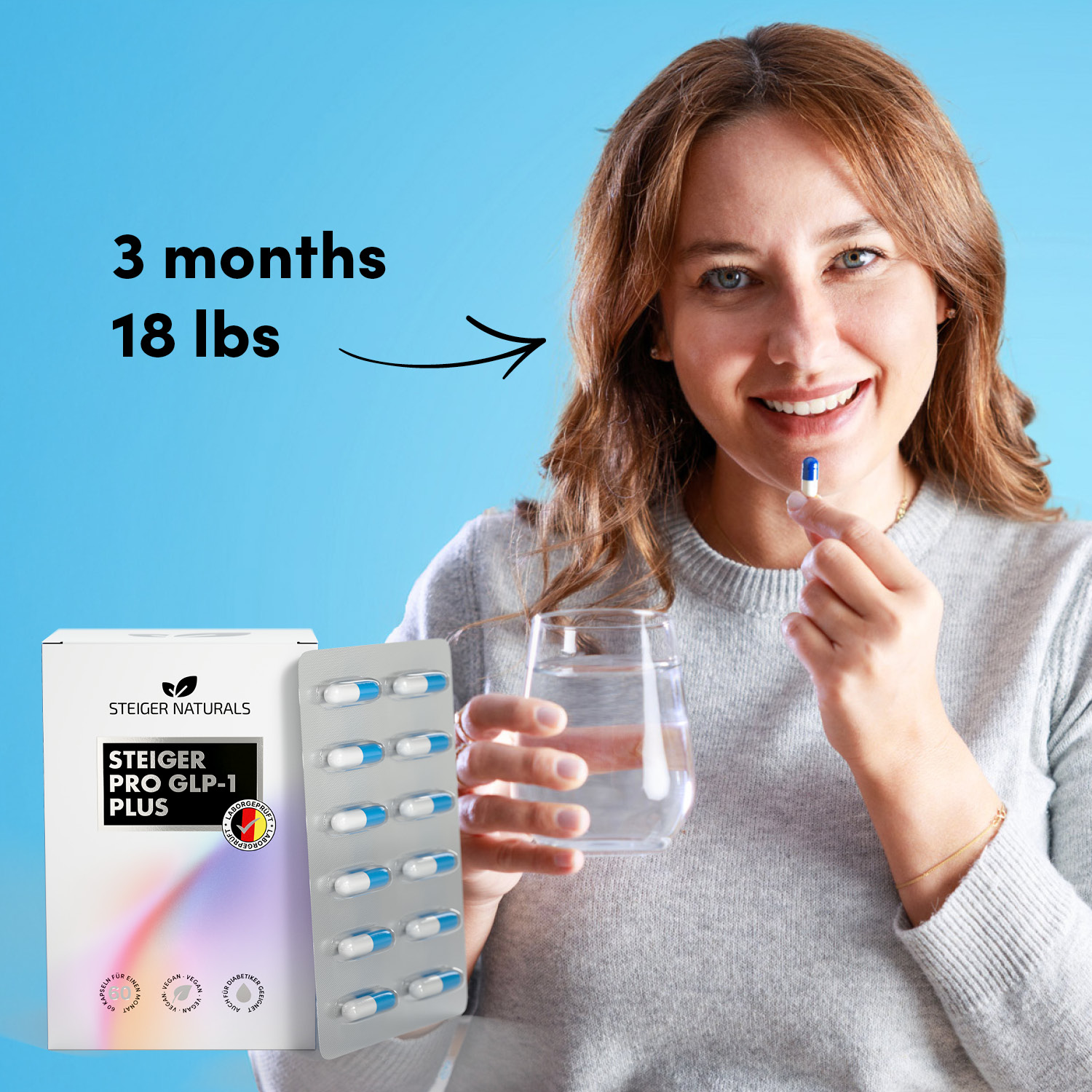 Customer result – 3 months, 18 lbs